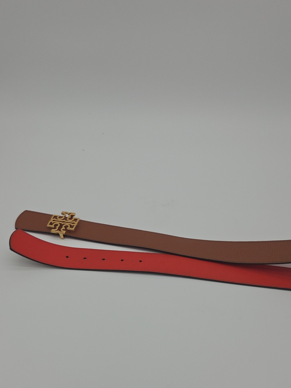 Pre- Loved Tory Burch Reversible Britten Logo Belt